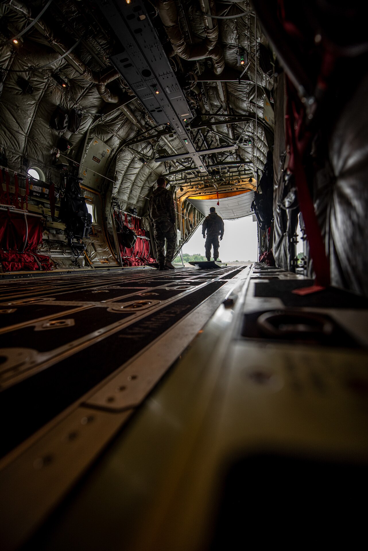 A crew chief assigned to the 123rd Airlift Wing, Kentucky Air National Guard, inspects a U.S. Air Force C-130J Super Hercules aircraft at Karup Air Base, Denmark, June 3, 2026. The 123rd AW is providing tactical airlift support to NATO Allies throughout the month of June in support of Ramstein Flag 2026, an Allied Air Command large-scale, air-focused, multi-location and joint operating area exercise with 18 participating nations and more than 200 aircraft. (U.S. Air National Guard photo by Master Sgt. Joshua Horton)