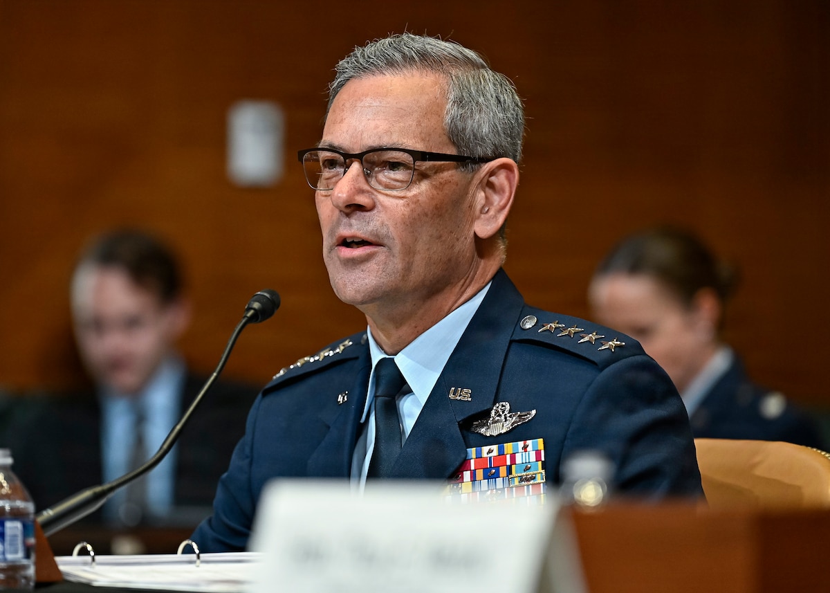 Air Force Chief of Staff Gen. Ken Wilsbach testifies during a budget hearing before the Senate Appropriations Defense Subcommittee on Capitol Hill in Washington, D.C., June 9, 2026. (U.S. Air Force photo by Eric Dietrich)