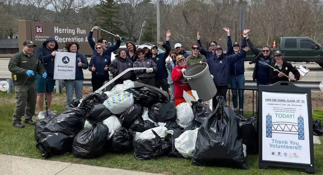 Volunteers collected moounds of litter during the Cape Cod Cleanup