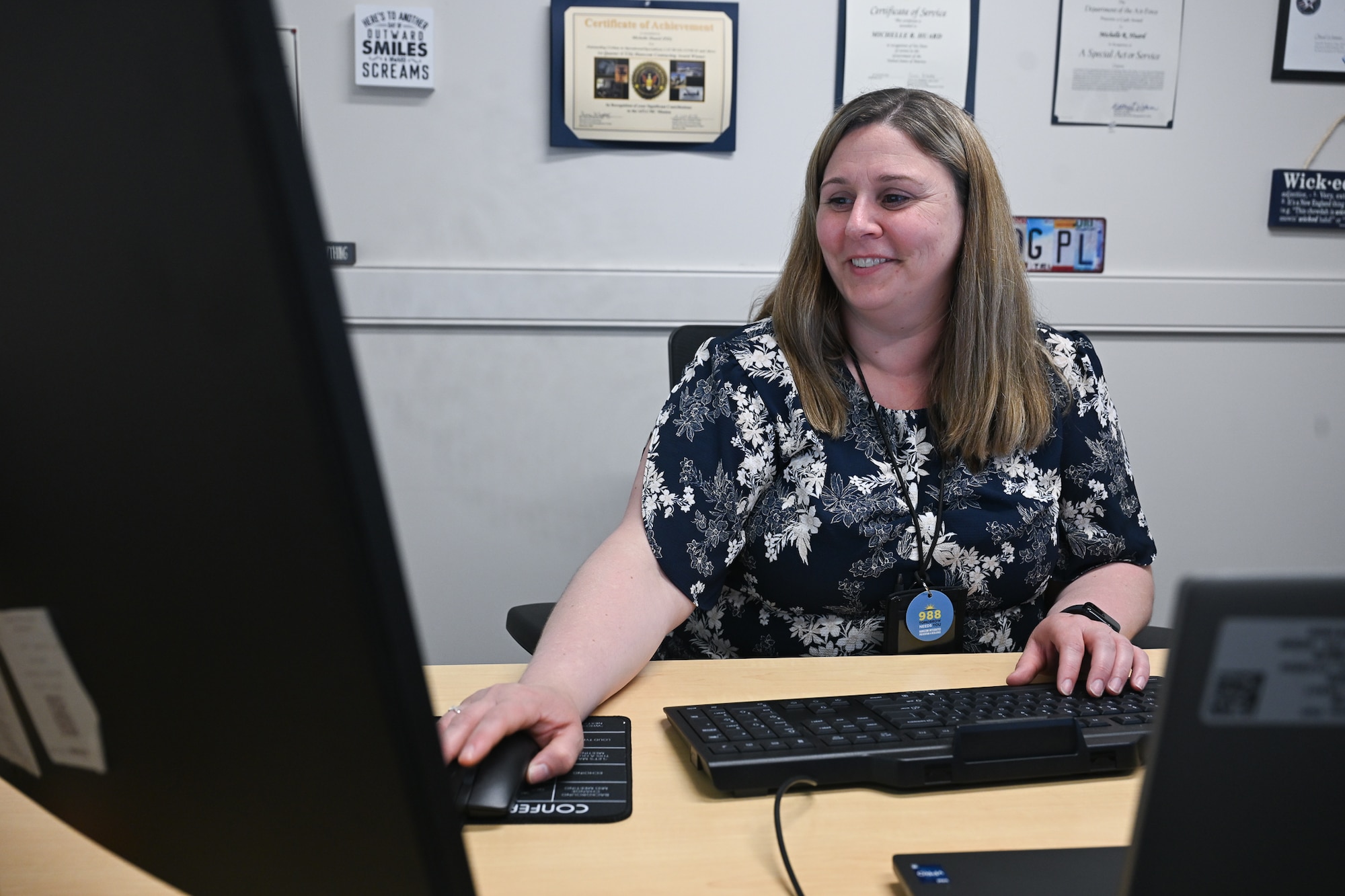 Michelle Huard, Kessel Run Wing Command and Control branch contracting chief, reviews a contract, here, June 4, 2026. The Department of the Air Force Portfolio Acquisition Executive for Command, Control, Communications and Battle Management formally delegated key contracting authorities, in alignment with the Department of War’s pivot to a warfighter-focused acquisition system, as close as possible to the units focused on mission outcomes.
