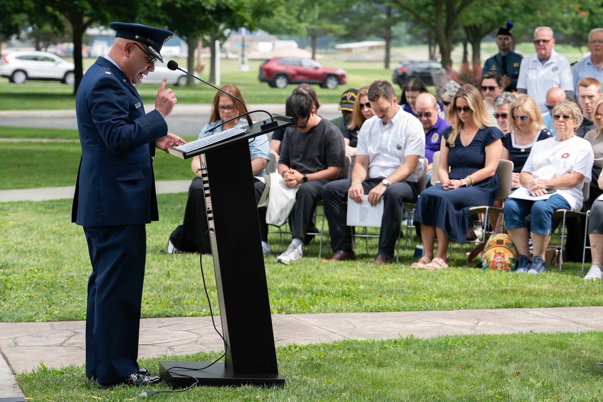 AFMAO leadership delivers remarks during Gold Star Families Monument Dedication Ceremony