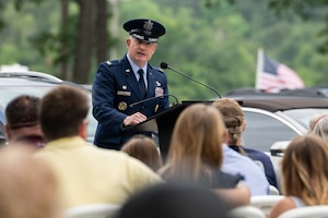 AFMAO leadership delivers remarks during Gold Star Families Monument Dedication Ceremony