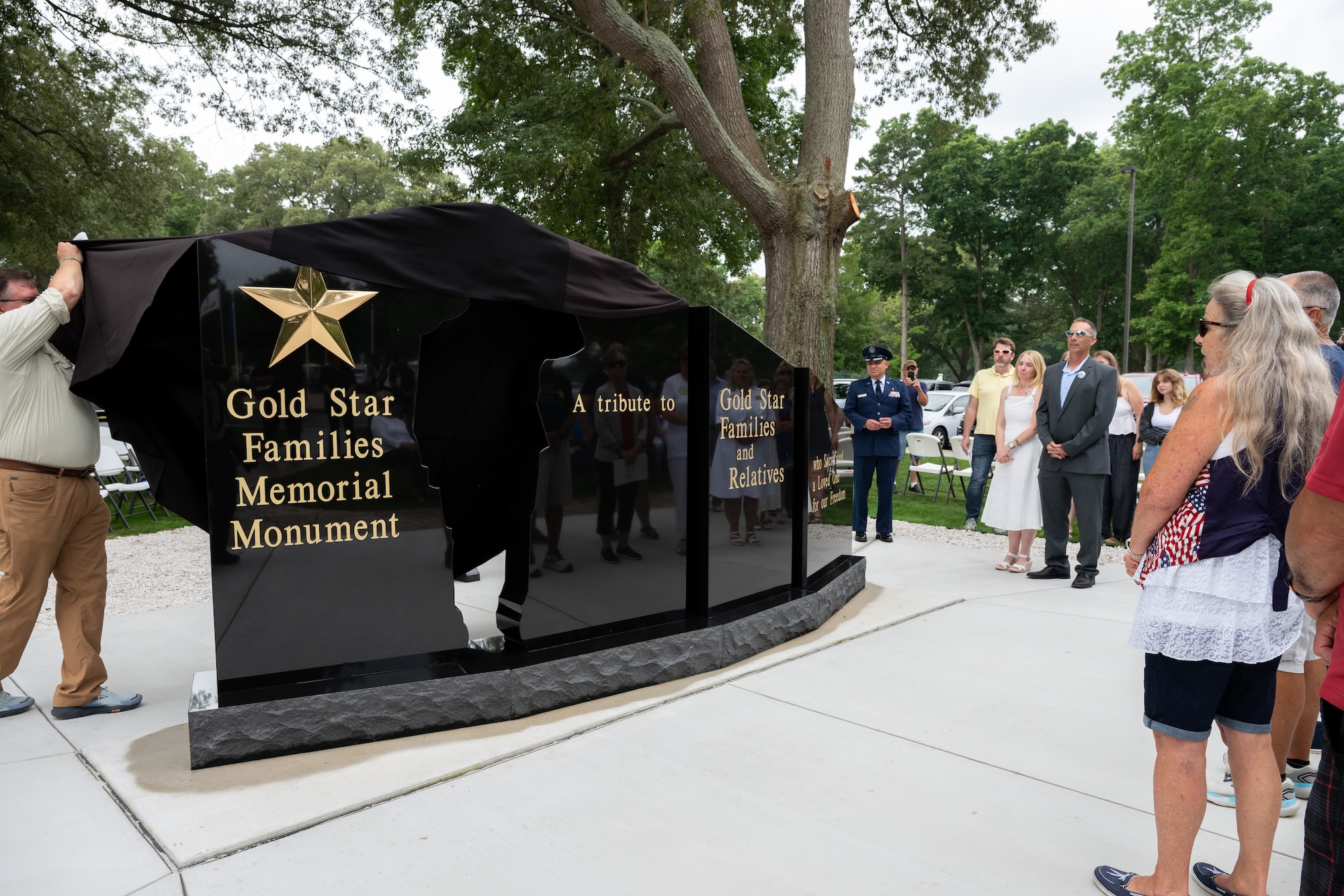 AFMAO leadership delivers remarks during Gold Star Families Monument Dedication Ceremony