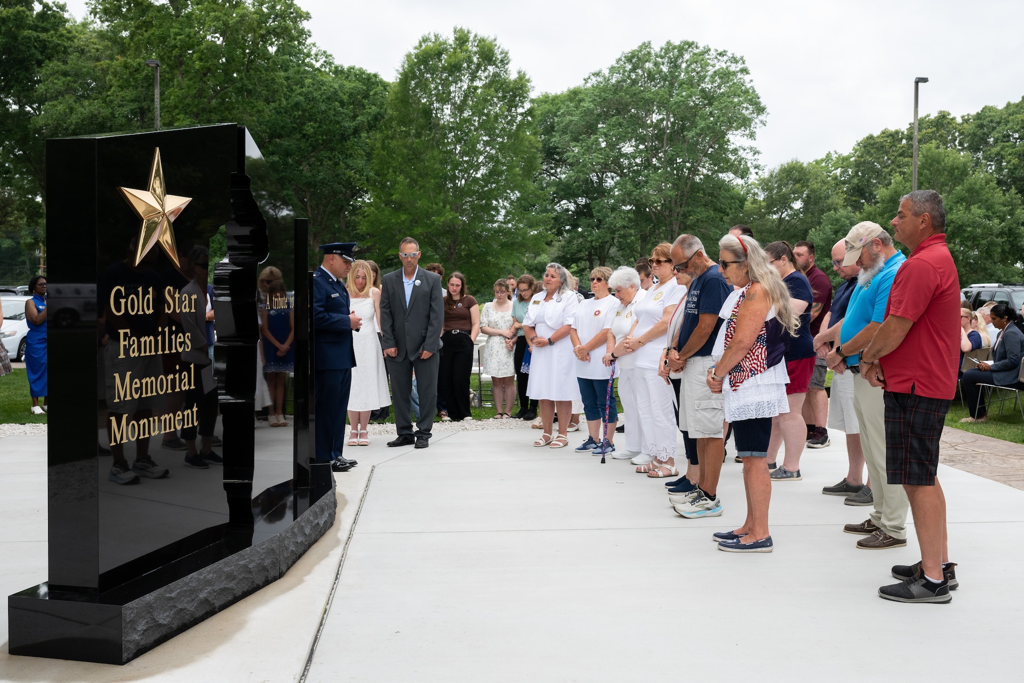 AFMAO leadership delivers remarks during Gold Star Families Monument Dedication Ceremony