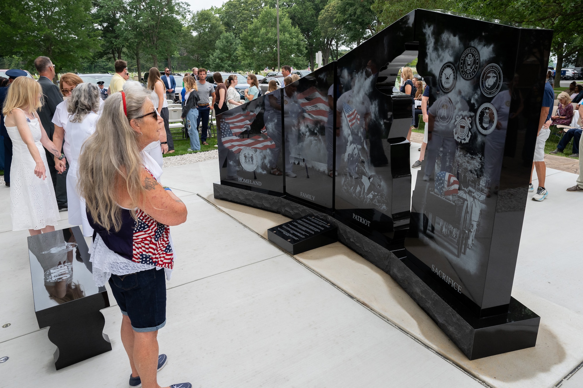 AFMAO leadership delivers remarks during Gold Star Families Monument Dedication Ceremony