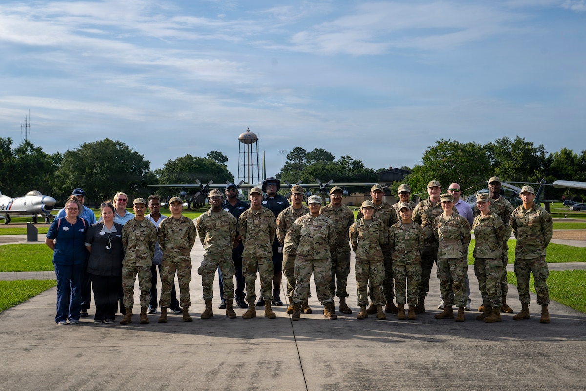 A group photo at the Moody air park.