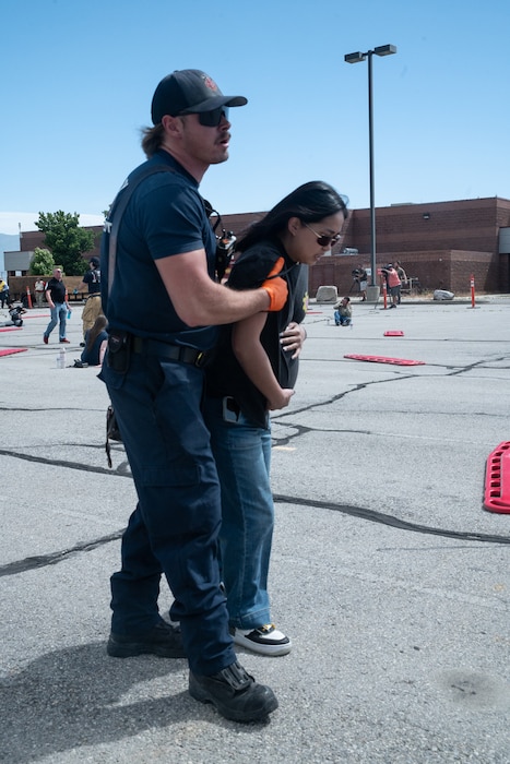 An Airport emergency response drill involving The Salt Lake Airport, Utah National Guard and local fire department responds to the crash of a simulated flight carrying servicemembers on deployment leaving Salt Lake International Airport, May 28, 2026.(U.S. Army National Guard Photo By Staff Sgt. Ariel J. Solomon)