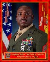 Official command portrait of Sgt. Maj. Christian Hutson.