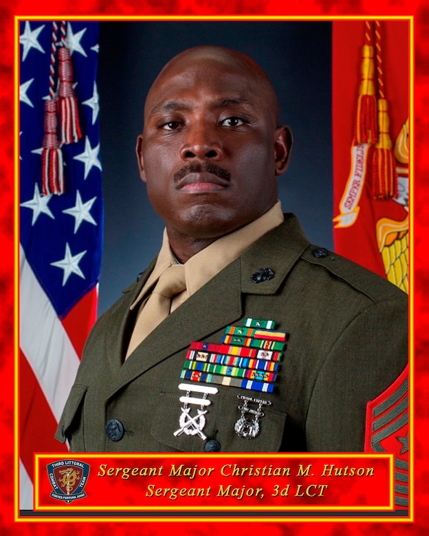 Official command portrait of Sgt. Maj. Christian Hutson.