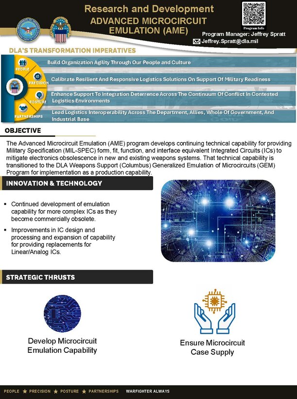 image of first page of AME brochure