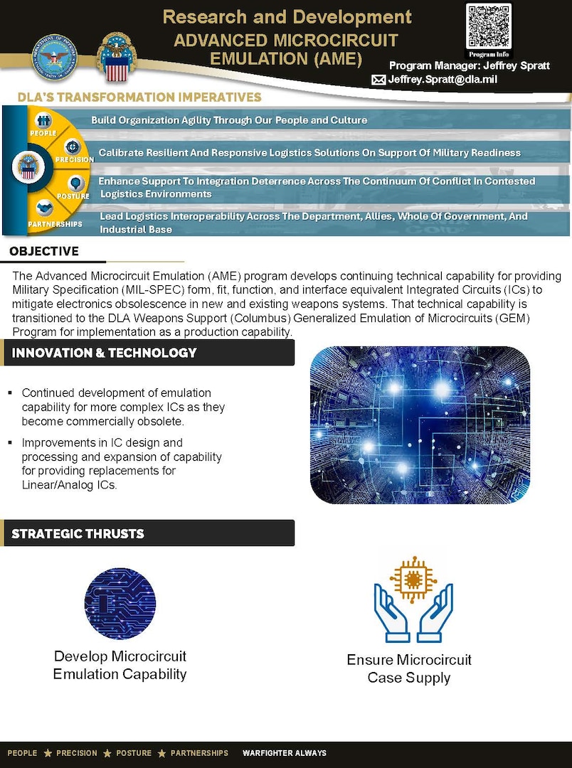 image of first page of AME brochure