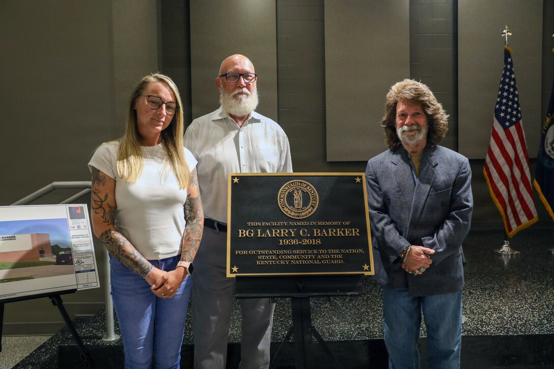During the event, the auditorium adjacent to Wellman Armory was officially dedicated as the Brig. Gen. Larry C. Barker Auditorium, recognizing Barker’s decades of distinguished service and leadership within the Kentucky National Guard and the commonwealth.