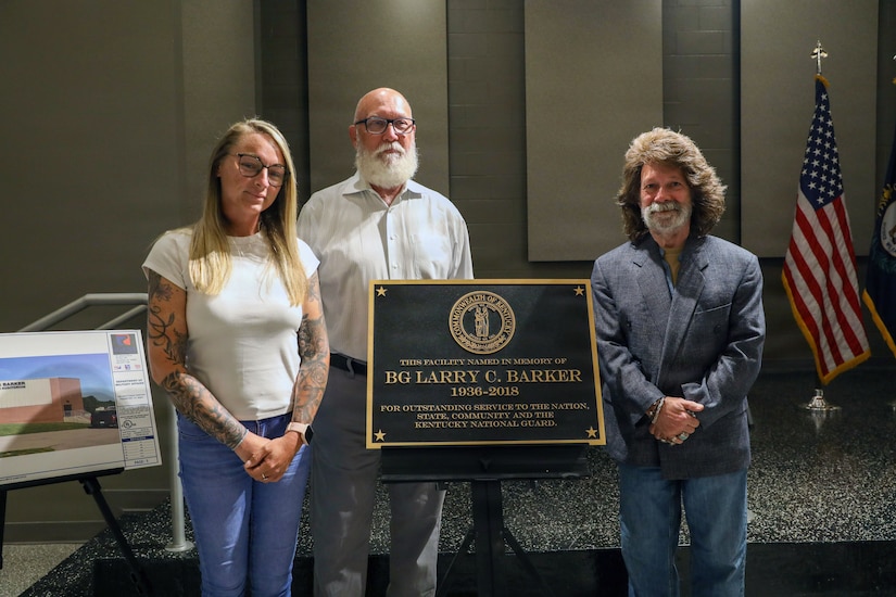 During the event, the auditorium adjacent to Wellman Armory was officially dedicated as the Brig. Gen. Larry C. Barker Auditorium, recognizing Barker’s decades of distinguished service and leadership within the Kentucky National Guard and the commonwealth.