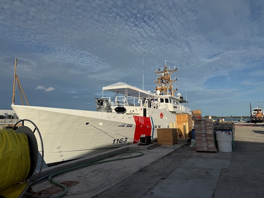 The Coast Guard’s 63rd fast response cutter, Jeffrey Palazzo, moored in Key West, Florida, after delivery on June 11, 2026. U.S. Coast Guard photo.