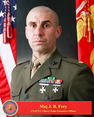 MARINE CORPS AIR STATION CHERRY POINT, N.C. -- Official portait of Maj. Jason B. Frey. (U.S. Marine Corps photo)