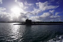 Virginia-class fast-attack submarine USS Colorado (SSN 788) returns from sea trials during a maintenance period at Joint Base Pearl Harbor-Hickam, June 6, 2026. Pearl Harbor Naval Shipyard and Intermediate Maintenance Facility (PHNSY & IMF) and Colorado’s crew completed the scheduled maintenance period on June 10, 2026, 29 days ahead of schedule, returning to the fleet lethal and ready to defend the nation. Commissioned March 17, 2018, at Naval Submarine Base New London, Colorado is the 15th Virginia-class fast-attack submarine and fifth Block III submarine of the class. Colorado is assigned to Submarine Squadron 7 and is capable of supporting various missions, including anti-submarine warfare; anti-surface ship warfare; strike warfare; special operations forces support; and intelligence, surveillance, and reconnaissance. PHNSY & IMF's mission is to keep the Navy's fleet "Fit to Fight" by repairing, maintaining, and modernizing the Navy's fast-attack submarines and surface ships. Strategically located in the heart of the Pacific, it is the most comprehensive fleet repair and maintenance facility between the U.S. West Coast and the Far East. (US Navy photo by Claudia LaMantia)
