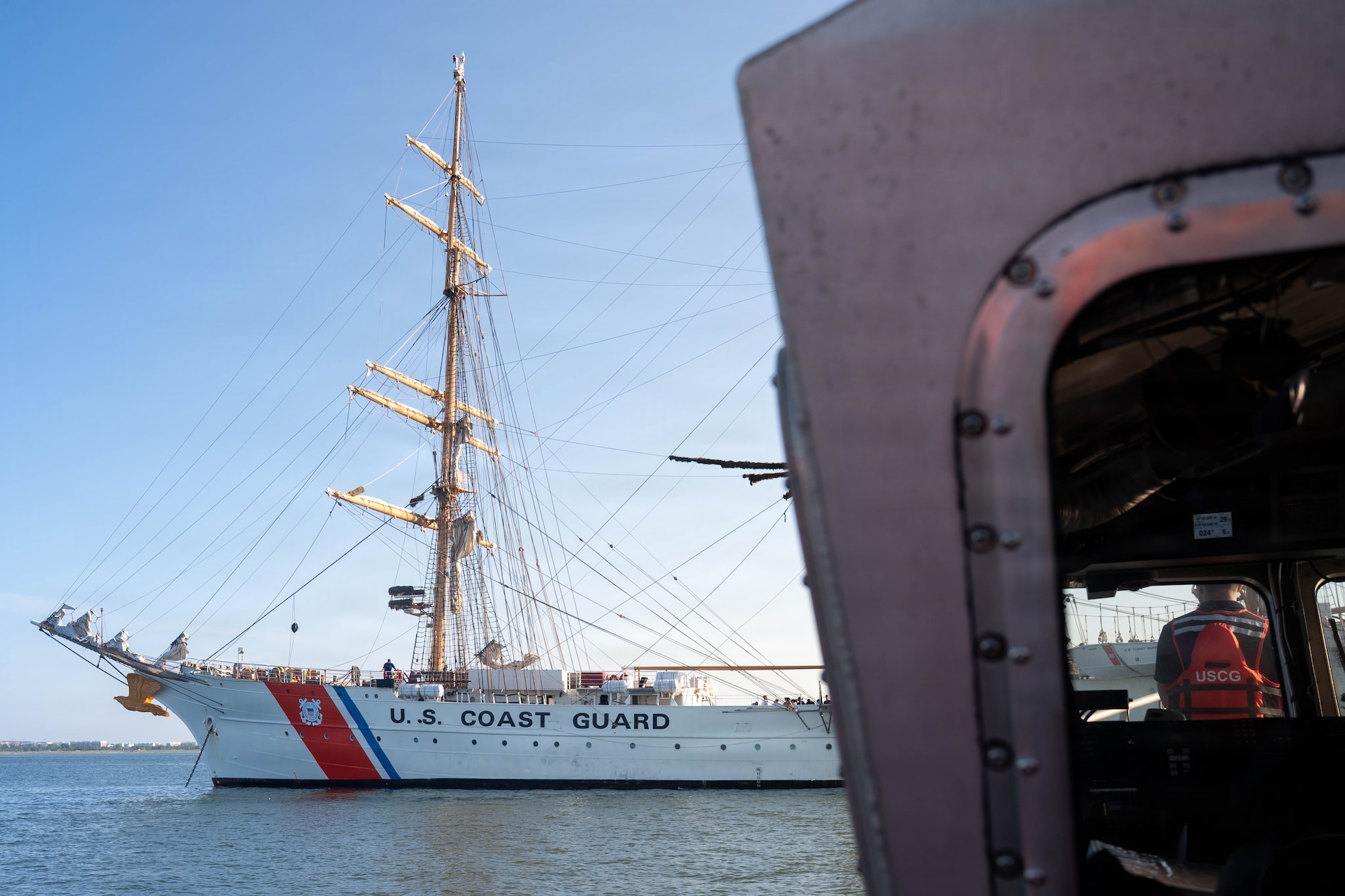 A photo of the U.S. Coast Guard Cutter Eagle.