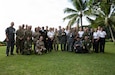 Attendees of the medical symposium during Marara 26 pose for a group photo at the end of the week in Tahiti, French Polynesia, June 5, 2026.