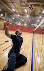 Retired U.S. Army Chief Warrant Officer 3 Jonathan Tallman, Team Army athlete and Ultimate Champion competitor, participates in volleyball practice at Team Army sports training camp ahead of the 2026 Warrior Games in San Antonio, Texas.