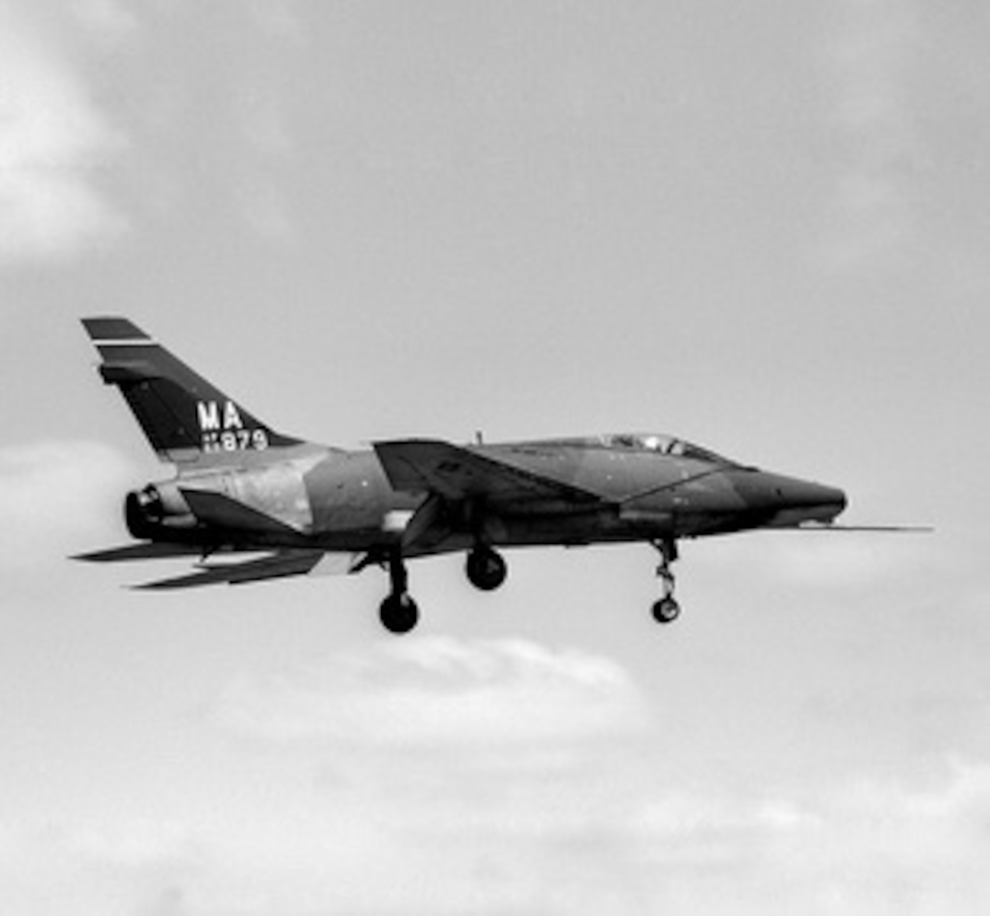The F-100D Super Sabre was flown at the 104th Fighter Wing from 1971-1979
