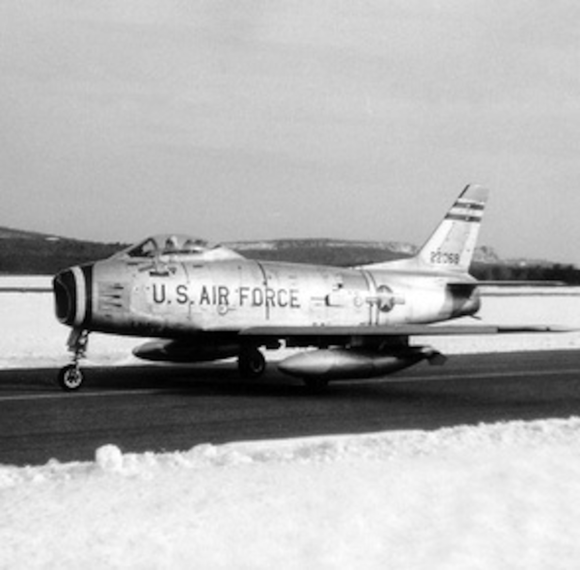 The F-86H Sabre was assigned to the 104th Fighter Wing from 1957-1965