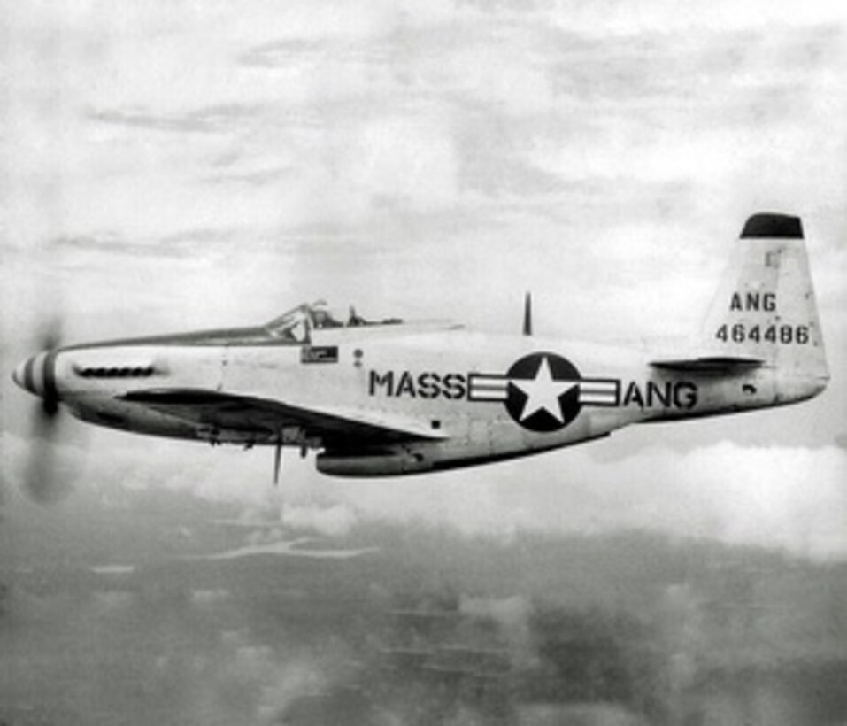 The P-51D Mustang was flown at the 104th Fighter Wing from 1951-1954