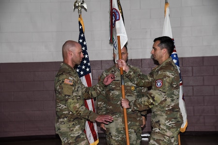 Capt. Derek Grant assumed command of Greenville Company during a traditional military assumption of command ceremony June 2