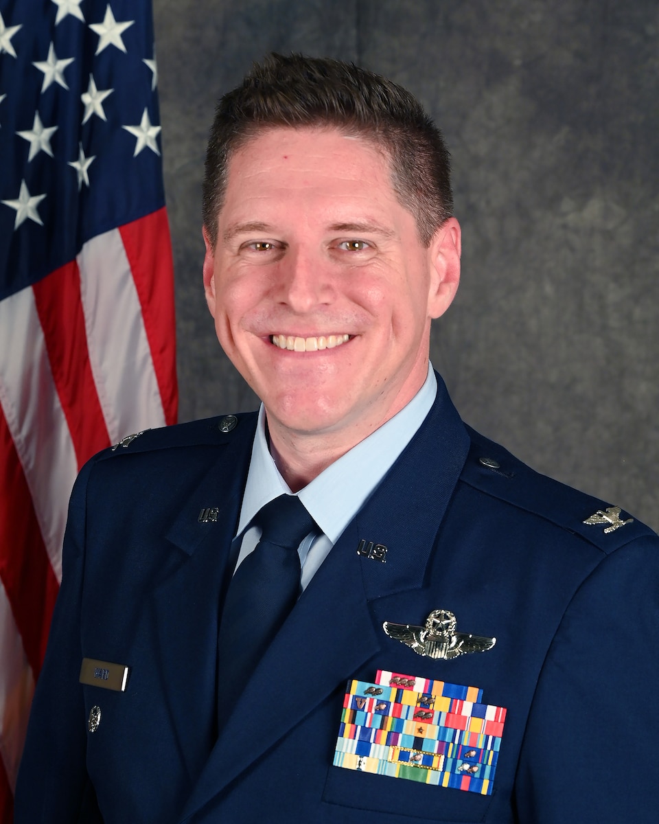 Military officer posing for photo