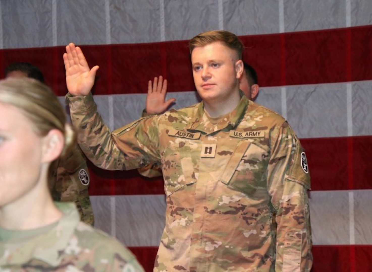 Photo image of Captain Capt. Kallin Austin promotion.