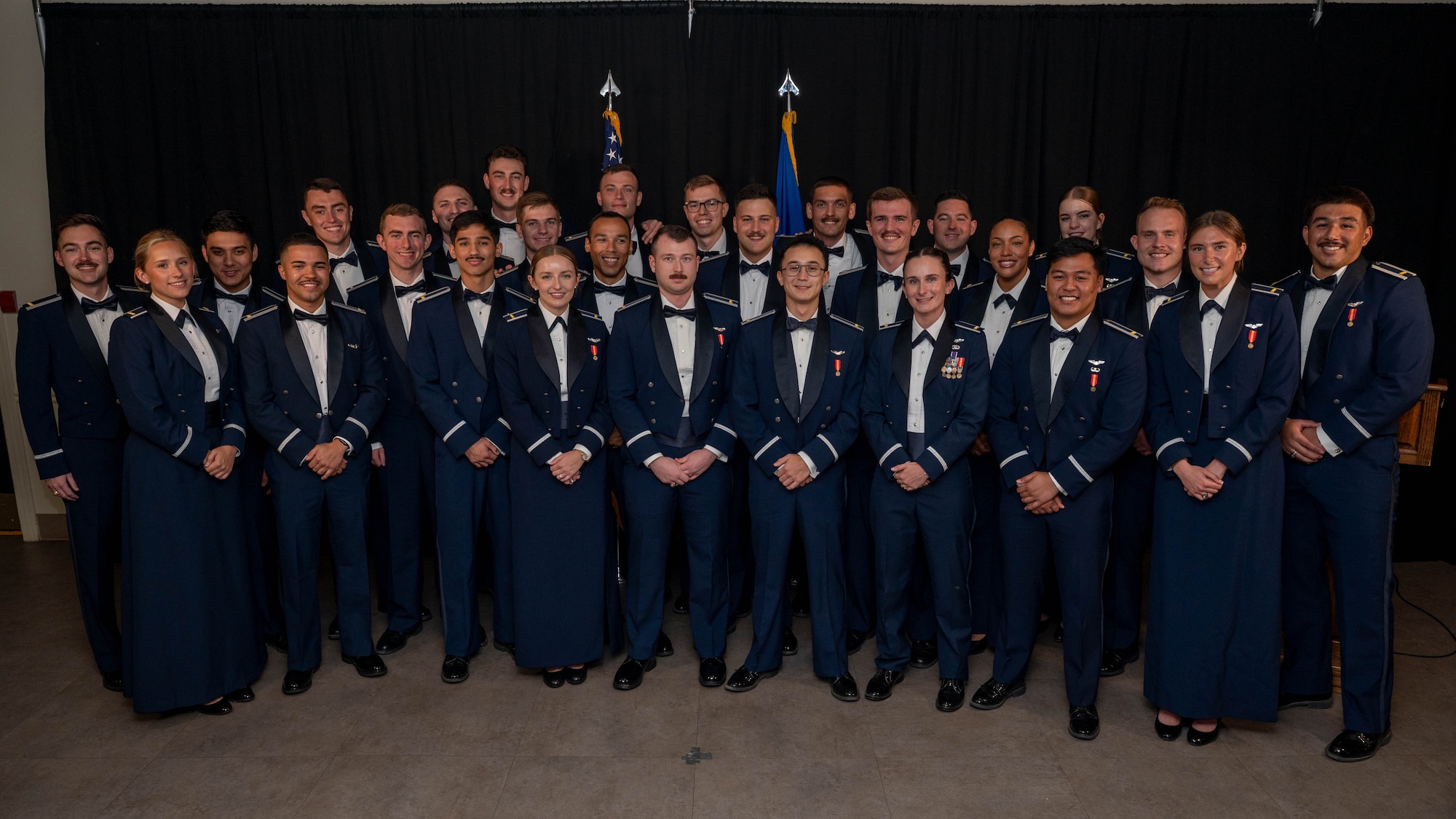 Air Force Pilots pose for a group photo.