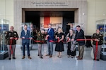 (Left to Right) Jay Fox, Hensel Phelps Construction; Maj. Gen. Thomas H. Mancino, adjutant general for Oklahoma, Mayor David Holt, mayor of Oklahoma City, Mrs. Cindy Lankford, representing Senator James Lankford; Dr. Denise Neil, Oklahoma National Guard Museum executive director, join in the ribbon cutting for the Oklahoma National Guard Museum in Oklahoma City, June 11, 2026. (Oklahoma National Guard photo by Anthony Jones)