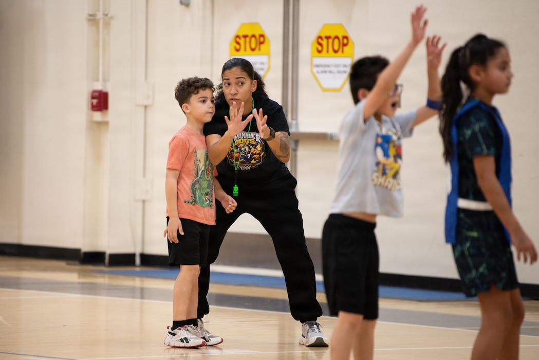Airman coaches youth basketball