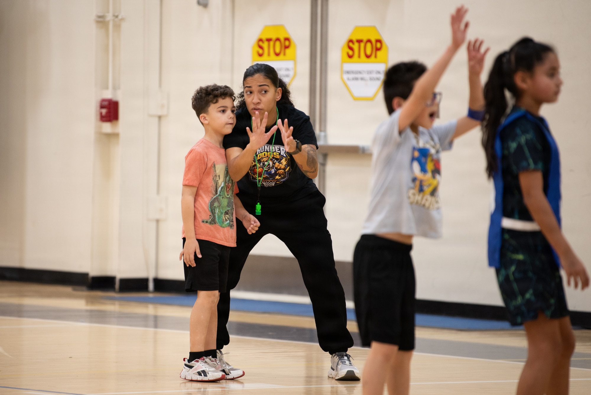Airman coaches youth basketball