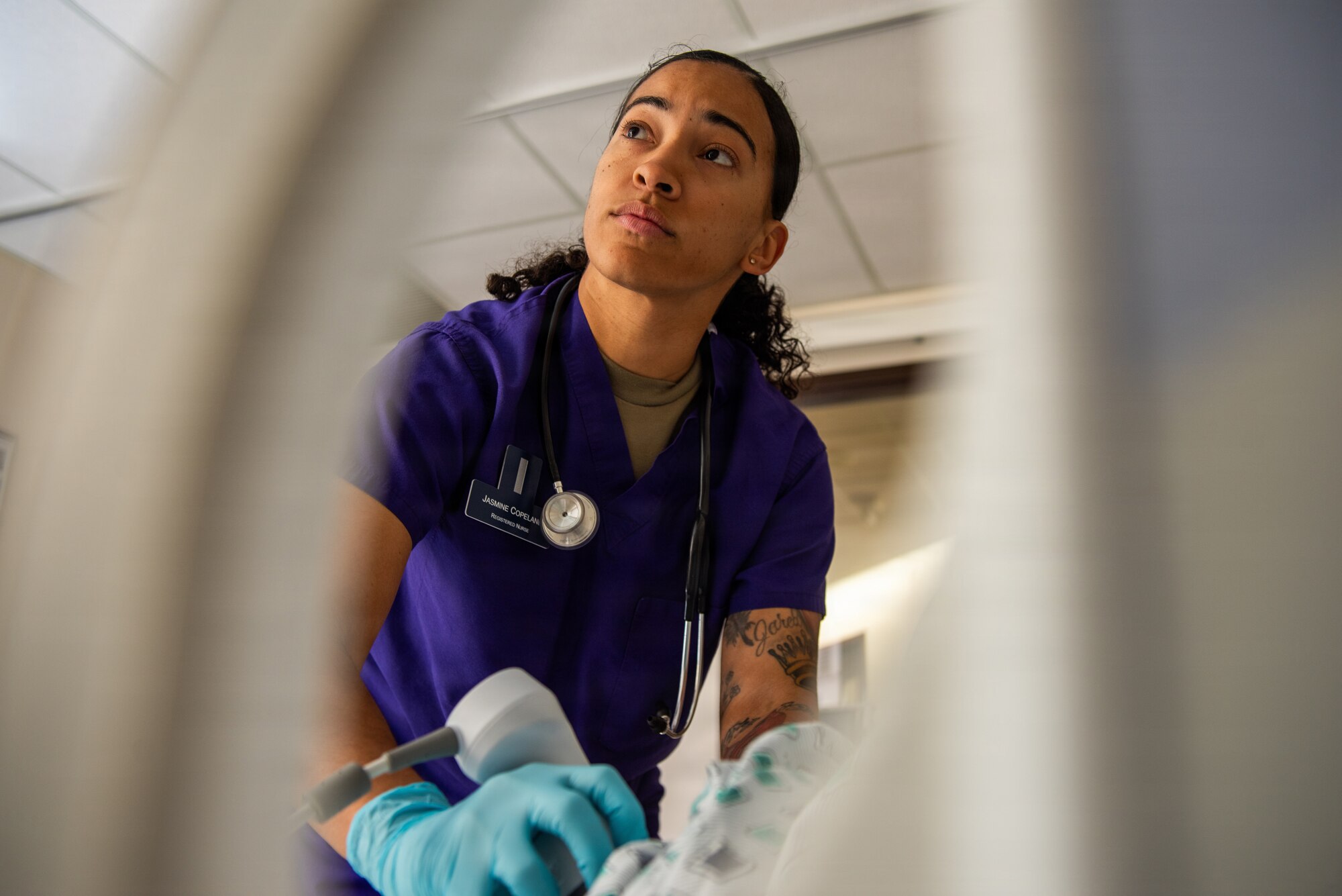Airman performs patient care