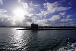 Virginia-class fast-attack submarine USS Colorado (SSN 788) returns from sea trials during a maintenance period at Joint Base Pearl Harbor-Hickam, June 6, 2026.