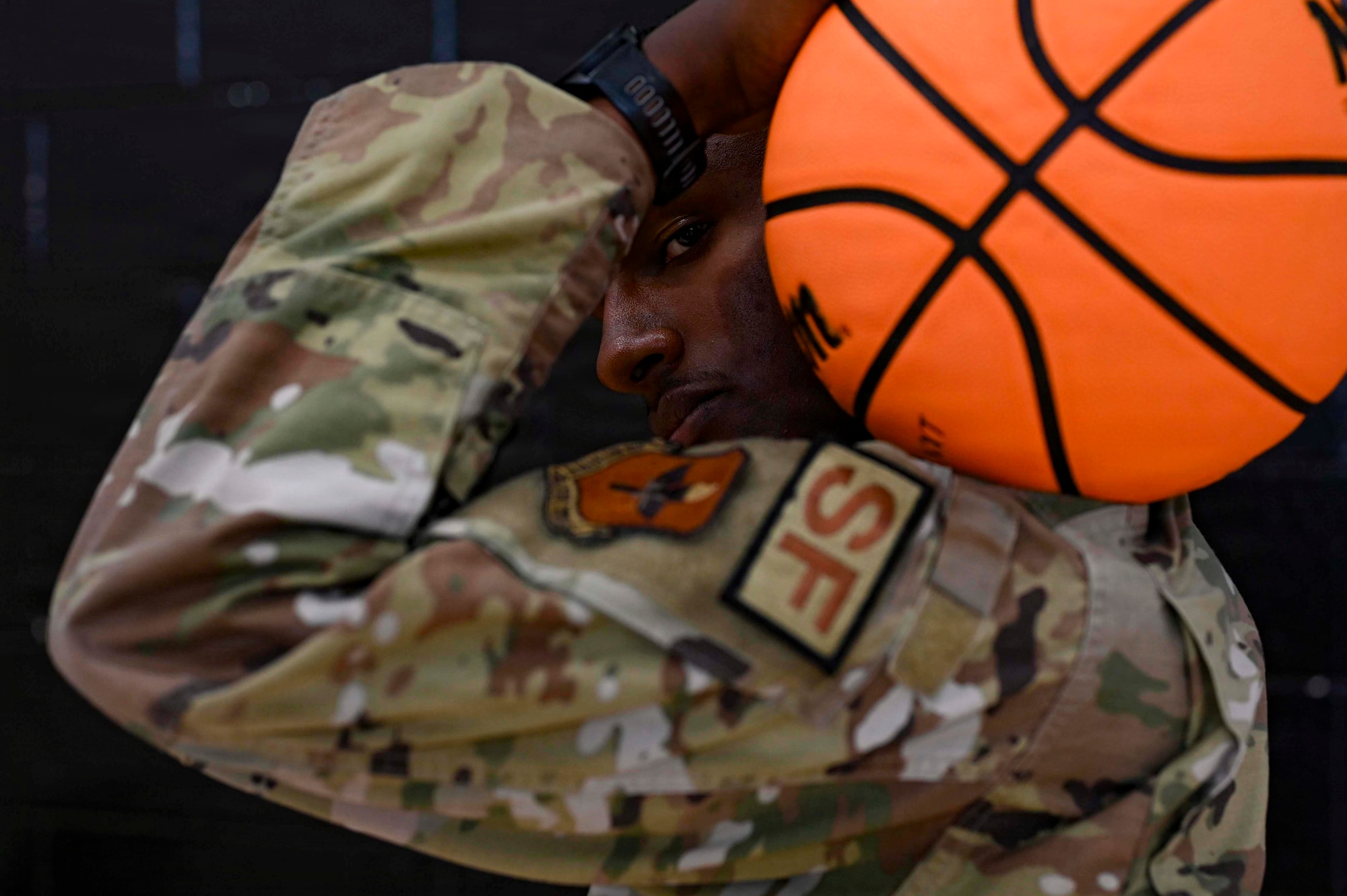 U.S. Air Force Staff Sgt. John Woods, a 14th Security Forces Squadron defender, poses for a creative portrait at Columbus Air Force Base, Mississippi, May 27, 2026.