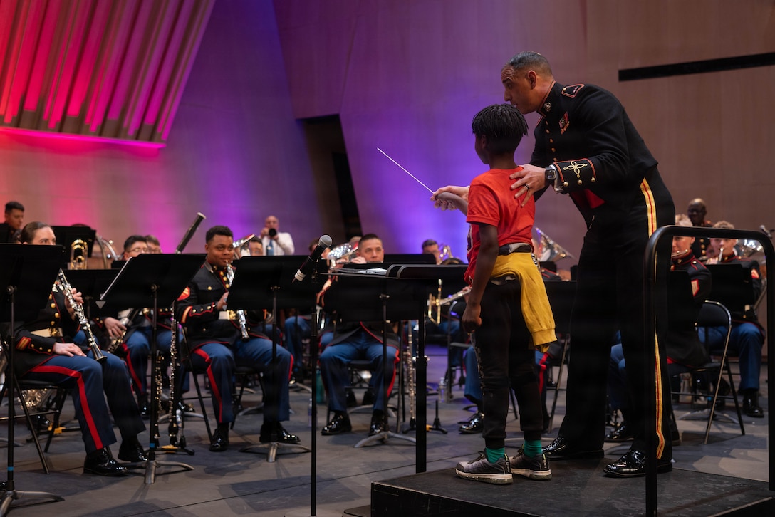 U.S. Marines with the 2nd Marine Division Band perform a concert for the community to highlight the close relationship between the French and the U.S., at Cité de la Musique et de la Danse de Soissons, France, May 21, 2026. The 2nd MARDIV band is performed at different locations around France as part of Memorial Day weekend and the commemoration of the 108th anniversary of the Battle of Belleau Wood, conducted to honor the legacy of service members who gave their lives in defense of the United States and European allies. (U.S. Marine Corps photo by Lance Cpl. Carla Perez Ramirez)