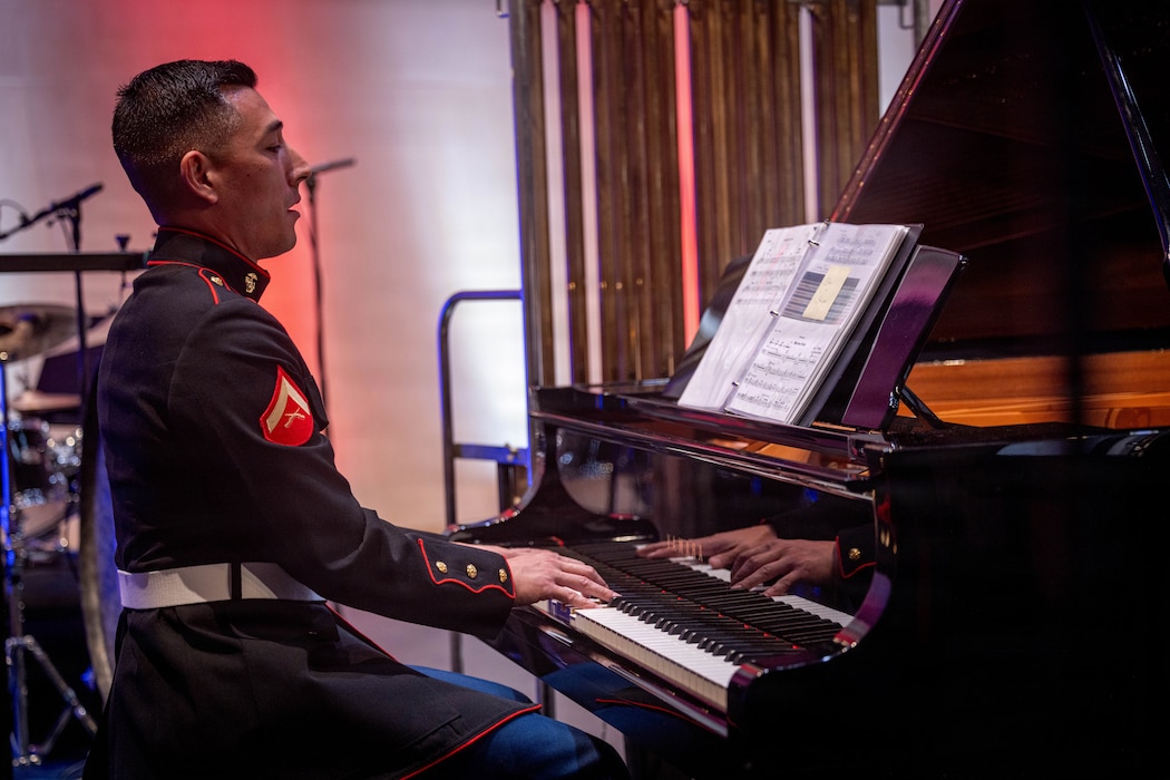 U.S. Marines with the 2nd Marine Division Band perform a concert for the community to highlight the close relationship between the French and the U.S., at Cité de la Musique et de la Danse de Soissons, France, May 21, 2026. The 2nd MARDIV band is performed at different locations around France as part of Memorial Day weekend and the commemoration of the 108th anniversary of the Battle of Belleau Wood, conducted to honor the legacy of service members who gave their lives in defense of the United States and European allies. (U.S. Marine Corps photo by Lance Cpl. Carla Perez Ramirez)