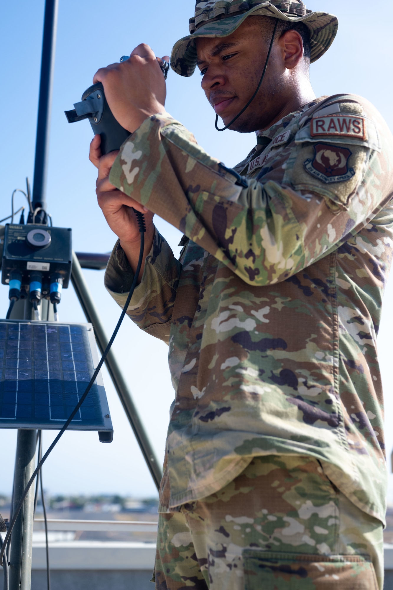 Airman with equipment