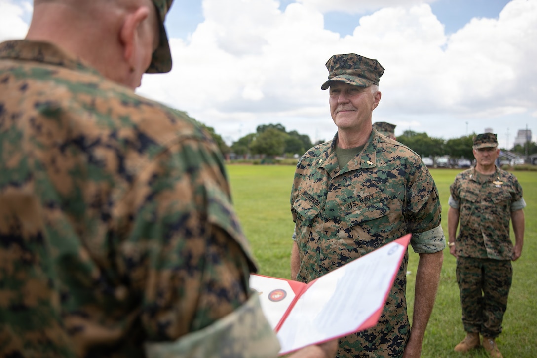 U.S. Sailor Earns Fleet Marine Forces Pin at the Age of 67 in New Orleans