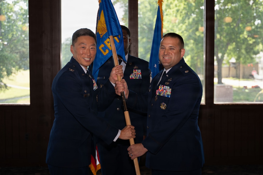 Photo of guidon presentation