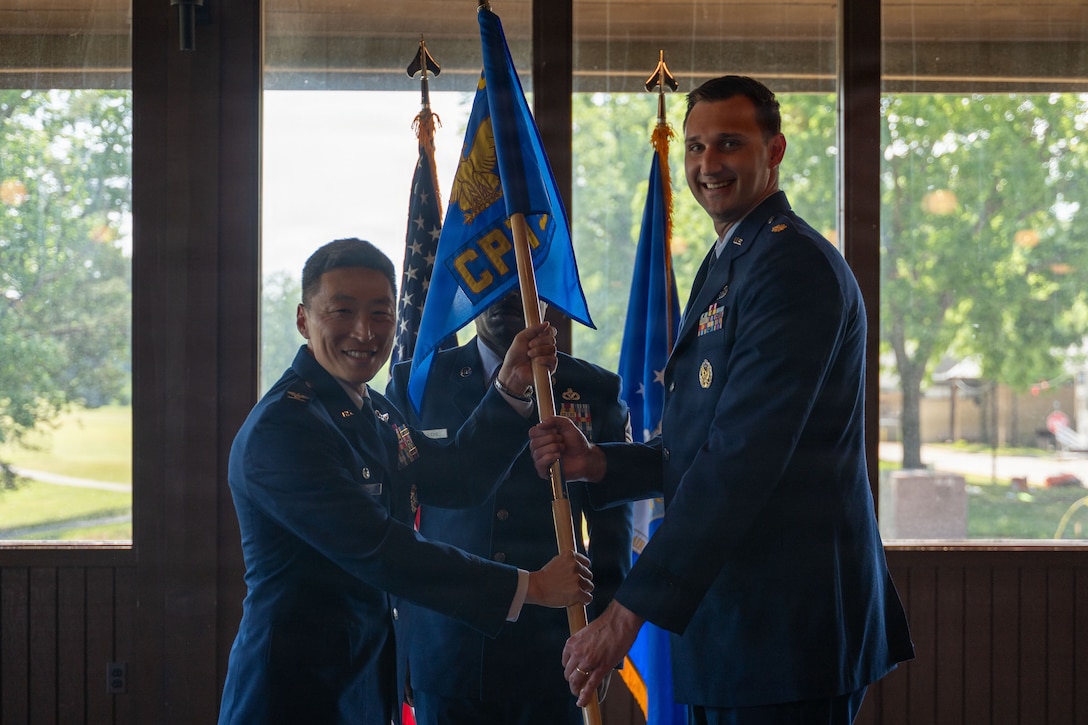 Photo of guidon presentation