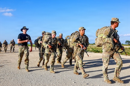 Soldiers of the 1st Squadron, 124th Cavalry Regiment, Texas Army National Guard, take part in the squadron's Spur Ride at Fort Hood, Texas, June 8-11, 2026.