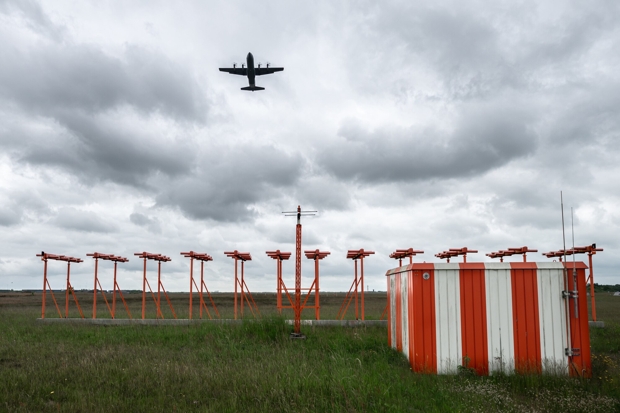 A U.S. Air Force C-130J Super Hercules aircraft assigned to the 123rd Airlift Wing, Kentucky Air National Guard, departs Karup Air Base, Denmark, June 8, 2026, for an airlift mission to Norway. The 123rd AW is providing tactical airlift support to NATO Allies throughout the month of June in support of Ramstein Flag 2026, an Allied Air Command large-scale, multi-location and joint operating area exercise with 18 participating nations and more than 200 aircraft. (U.S. Air National Guard photo by Lt. Col. Dale Greer)