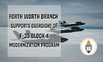 F-35 planes flying as the background with the title of the article as text over top. The DCAA seal is in the bottom right hand corner.
