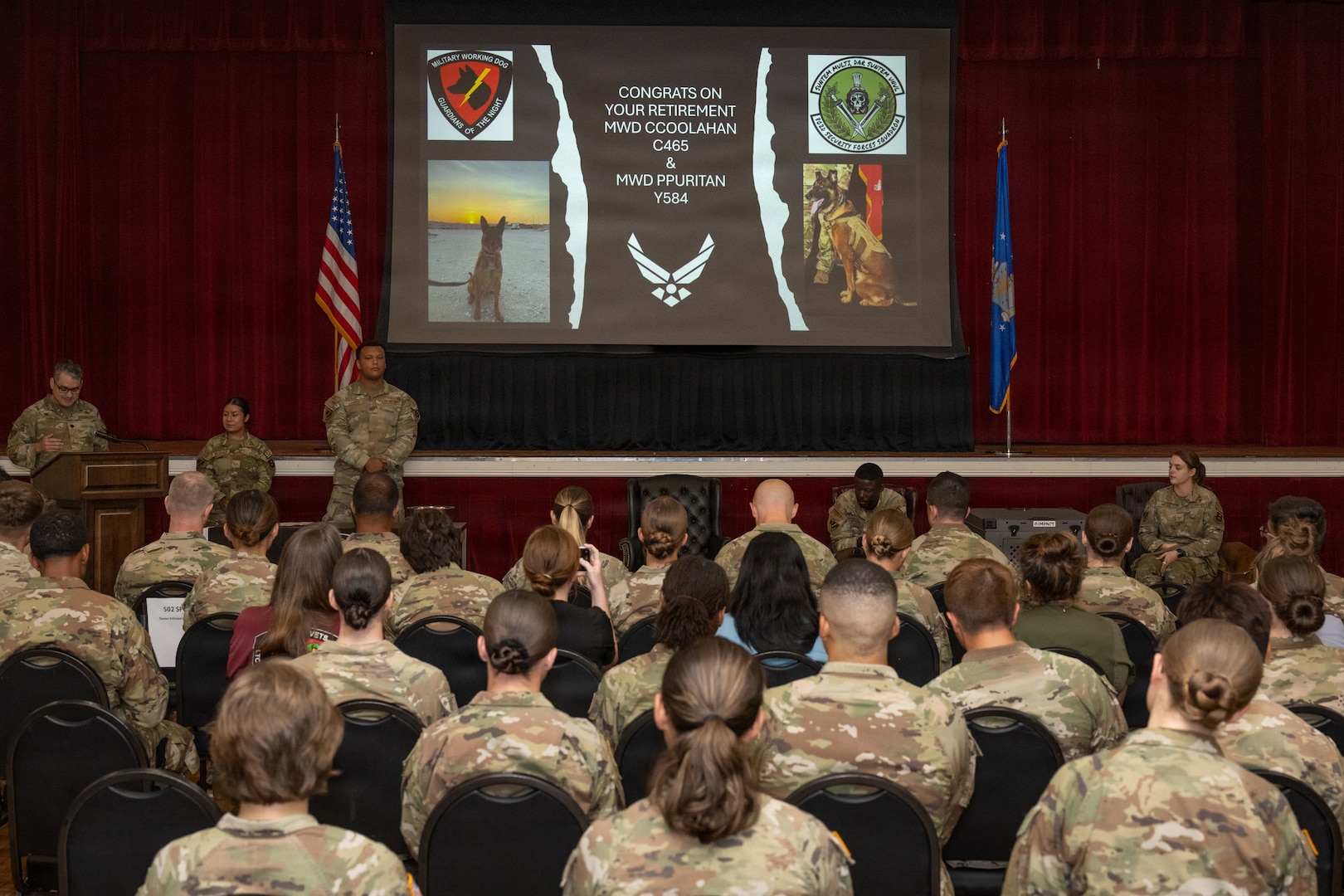 Military Working Dog Retirement Ceremony