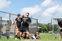 U.S. Army Staff Sgt. Jose Corona competes in the shot put during field training at the 2026 Warrior Games training camp in San Antonio, Texas, June 10, 2026.