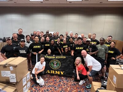 Team Army competitors pose for a photo during the 2026 Warrior Games in San Antonio, Texas, June 10, 2026.