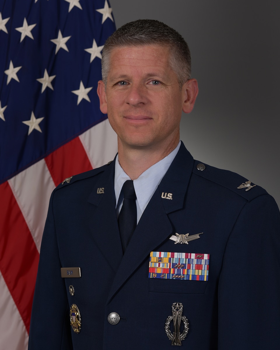 A portrait photo of Col Aaron C. Baum, 341st Missile Wing Deputy Commander.