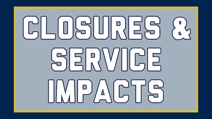 Closures and Water Line Repair